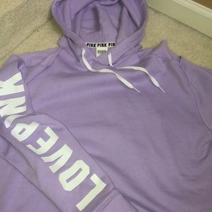 cold shoulder crop pink hoodie